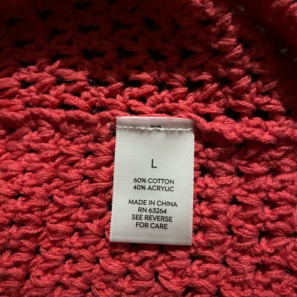 Westport Croqueted Sweater Long Sleeve W/ Open Scalloping On Sleeves Size Large - Picture 16 of 16